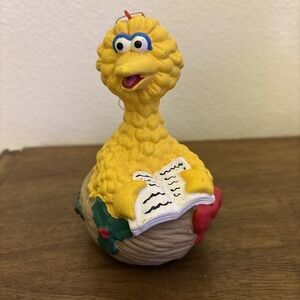 Vintage Sesame Street Big Bird Nest Christmas Ornament Jim Henson Productions
